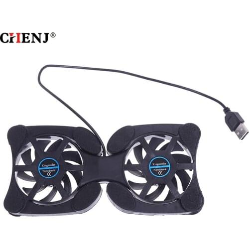 Notebook Cooler Foldable Air Cooling Fan USB Quiet Laptop Radiator With 2 Fans