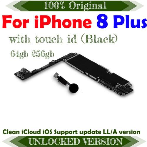 64GB/256GB for iPhone 8 Plus Motherboard without Touch id Original Mainboard Unlocked iCloud Logic boards