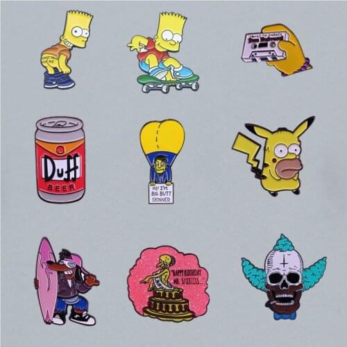 Cute Cartoon Comic Brooch Interesting Metal Enamel Badge Men Women Fashion Jewelry Gift For Friends And Fans