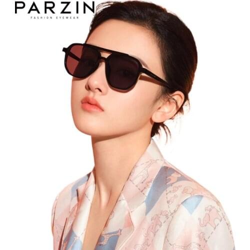 PARZIN TR90 Polarized Sunglasses Women Double Beam Square Vintage Sun Glasses for Men Driving Glasses UV400 92103