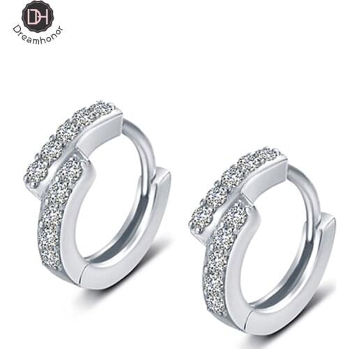 Single Row Cubic Zirconia Crystal Setting Ear Clip Earrings for Women Daily Wearable Accessories Gifts Earrings Jewelry