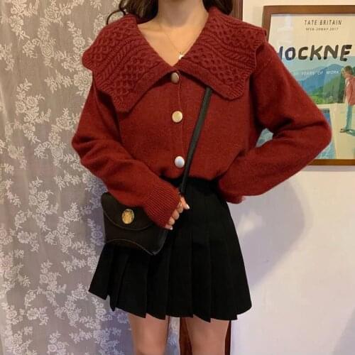 Autumn Winter Sweater Women Loose Outwear Cardigan Casual Womens Jacket Thick Warm Chic Knitted Long Tops Coat Female Korean