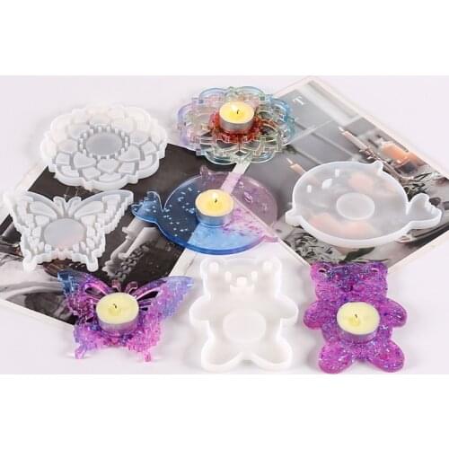 Diy Crystal Epoxy Silicone Mold Lotus/Butterfly Table Decorative Mirror Surface Silicone Mold Resin Coaster Placemat