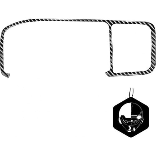 Navigation Frame Sticker Self-adhesive Left-hand Drive Carbon Fiber Auto Navigation Decorative Trim for Volvo S60 V60 2010-2018