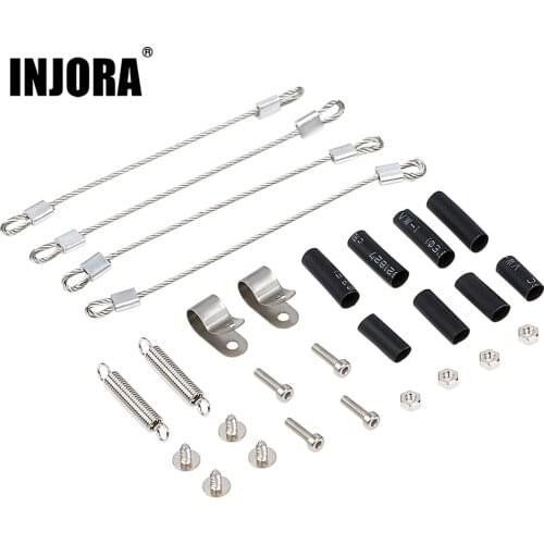 INJORA RC Car Modified Part Steel Rope for 1/10 RC Crawler Traxxas TRX-4 TRX4 Axial SCX10 90046 D90 D110 Tamiya Mst