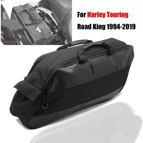 Motorcycle Saddle Bag Luggage Rack Liner Saddlebag For Harley Touring Road King Electra Street Glide Ultra Tour FLTR FLHX 93-20