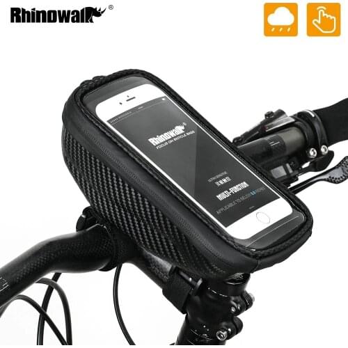 Rhinowalk Bike Bicycle Phone Mount Bags Waterproof Front Frame Top Tube Handlebar Bags with Touch Screen Phone Holder Case