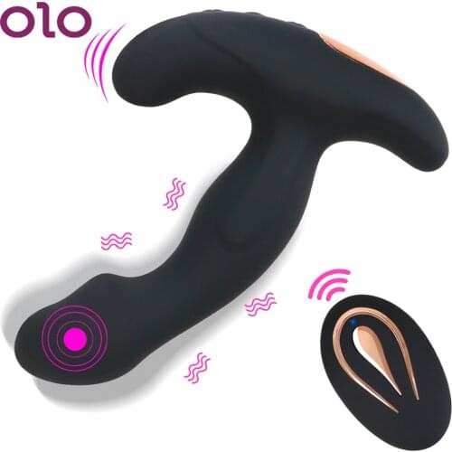 OLO Prostate Stimulator Vibrator Silicone Wireless Vibrator Anal Plugs USB Recharge Dildo Male Prostata Massager Men Sex Toys