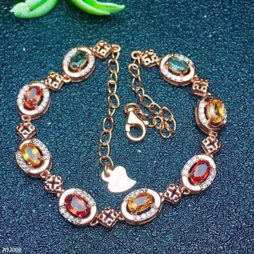 KJJEAXCMY Jewelry 925 sterling silver natural color sapphire girls bracelet oval shape new support recheck rose gold platinum