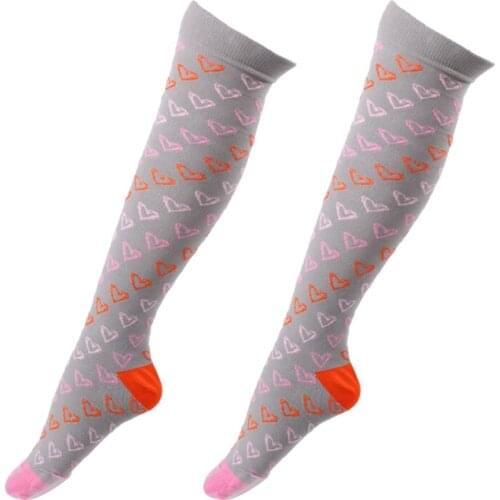 1 Pair Women Compression Socks Running Long Socks Outdoor Sport Calf Sleeves