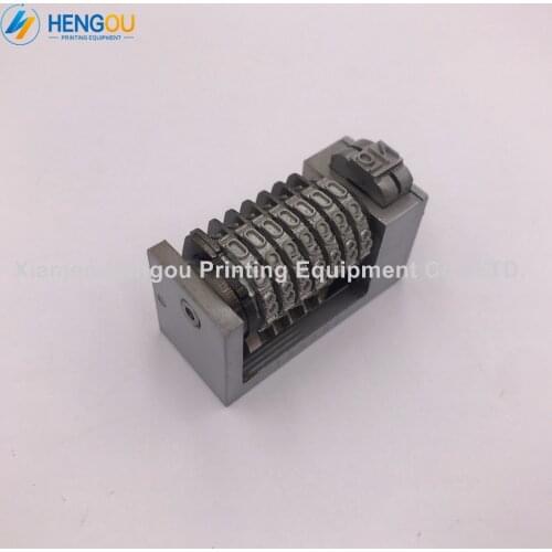 1 Piece 7 digits 4x8 full steel numbering machine Gothic Font backward jump mode 543210... printing numerator 40x18x25/20mm