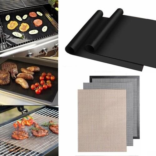 3/1Pcs Non-Stick Barbecue Grilling Mats High Temperature Bbq Baking Mat Cooking Grilling Sheet Easily Cleaned Meshes Tool Sets