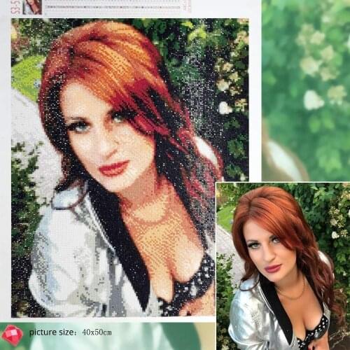 Diamond Painting Photos Custom Full Square/Round Diamond Embroidery Sale Picture Of Rhinestones Diamond Mosaic Beaded