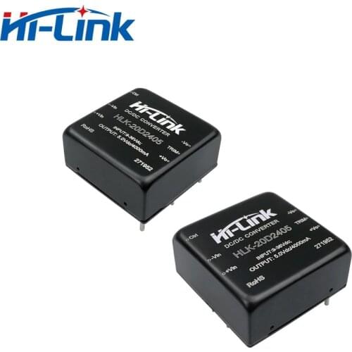 Free Ship DC-DC Isolated module 9-36V to 5V 4A output 24V 12v ac to 5v dc converter power supply HLK-20D2405 Hi-Link 2pcs/lot