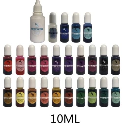 25Colors DIY Craft Epoxy Resin Diffusion Pigment Alcohol Ink Liquid Colorant Dye