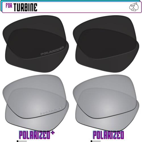 EZReplace Polarized Replacement Lenses for - Oakley Turbine Sunglasses - BlkSirP Plus-BlkSirP