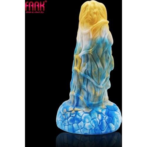 FAAK 2021 New Arrival sucker Dildo Western Mythology Ents erotic design anal plug Taurus art color silicone sex toys for women
