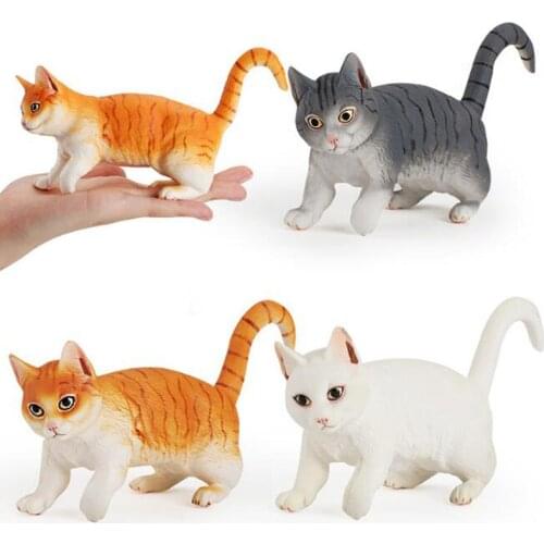 Simulation Cat Toys Kids Childrens Pet Model Figure Animal PVC Action Figures Funny Toy Gift Doll Home Decoration Cats figurine