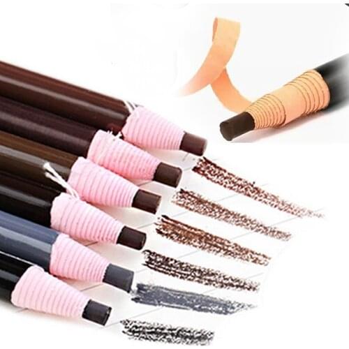 1PC Natural Microblading Eyebrow Pen Waterproof Permanent Makeup Eyebrow Pencil Tattoo Pen Dark Brown Eyebrow cejas maquillaje