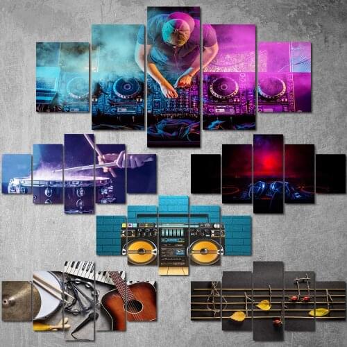 Canvas Painting DJ Radio Posters and Prints Wall Art Picture for Living Room Decor No Frame