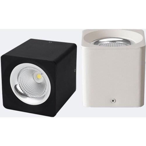 Square Surface Mounted Super Brightness AC 85-265V LED COB Dimmable Downlights 9W 12W 15W 20W LED Ceiling Lamp Spot Light