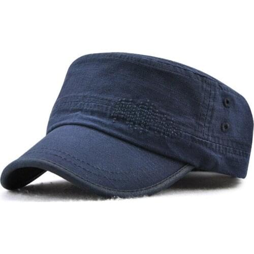 Korean fashion women and men flat cap cotton edging classic fashion outdoor military cap K13605