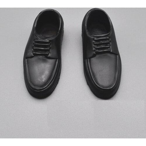 In Stock For Sale 1/6th Male Fashion Black Shoes Can For Mostly 12 inch Doll Figures Collection