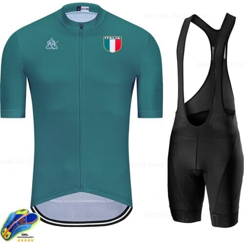2021 New In Tour De ITALIA Summer Men Cycling Jersey Set Short Sleeves Clothing Suit Outdoor Sportswear Maillot Ciclismo Hombre