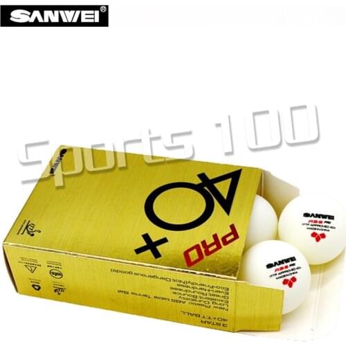 SANWEI New 3-Star ABS 40+ PRO Table Tennis Ball ITTF New Material Plastic Poly Ping Pong Balls