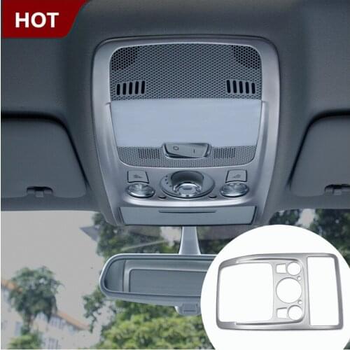 Stainless Interior Front Reading Light Lamp Cover Trim For Audi Q5 2012-2016 Car Accessories Interior Car Decor Car Trim