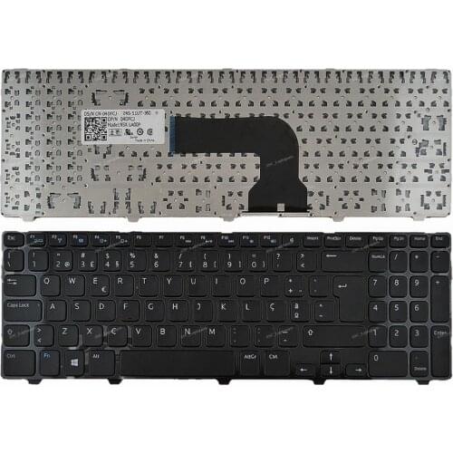 New PO Portuguese Teclado Keyboard ForDell for Inspiron 15V 15R 3521 3537 5421 5521 5537 5535 Vostro 2521 Laptop GLOSSY FRAME