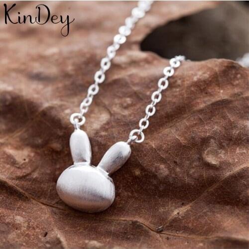 Kindey Bohemia Real Silver Color Rabbit Choker Necklaces For Women Wedding Jewelry Gift Boho Necklace