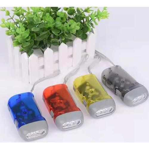 Portable 3 LED Hand Press Generator Crank Power Supply Winding Flashlight Torch Hand Press Crank Camping Lamp Outdoor Home