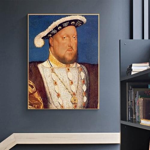 King Henry Viii Portrait Art Canvas Paintings Posters and Prints Wall Art Pictures for Living Room Home Wall Decoration Cuadros