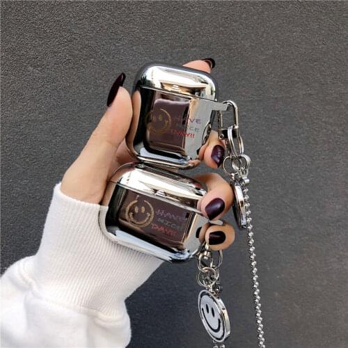 Luxury Plating Mirror Earphone Case For Airpods 1/2/Pro Cover Cute Headphones Box Cases For air pods 3 Protection Funda