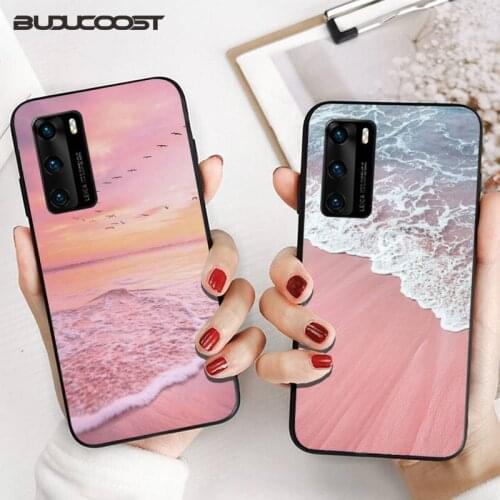 Maldives Pink beach backgrounds Phone Case for Huawei P20 P30 P20Pro P20Lite P30Lite P10 P Smart plus P10Lite P40 Pro P40 lite