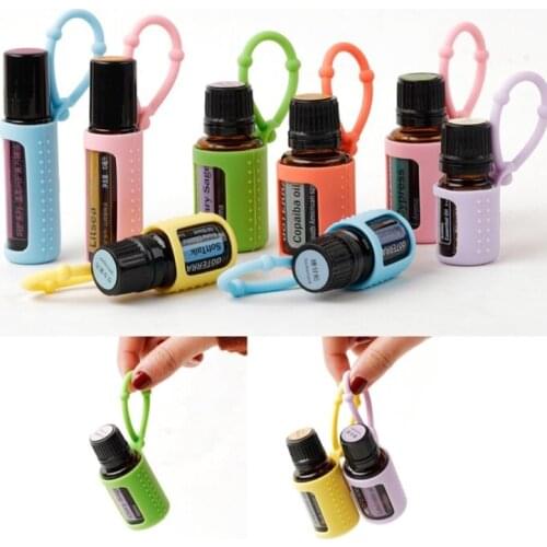 10Pcs Silicone Essential Oil Protective Case 5ml 15ml 10ml Bottle Protector Case Protective Cover Bottle органайзер Holder