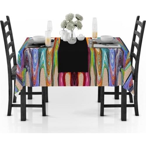 Hippie Swirls Tablecloth Kitchen and Dining Room Decor