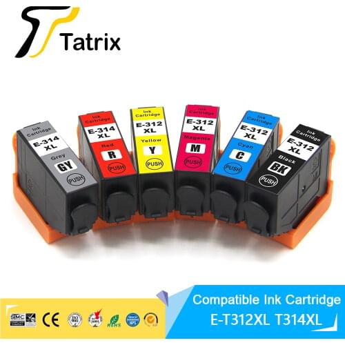 Tatrix Compatible For Epson T312XL 312XL E-312XL 312 314XL E-314XL T-314XL ink cartridge For Epson Expression Photo XP-15000 etc