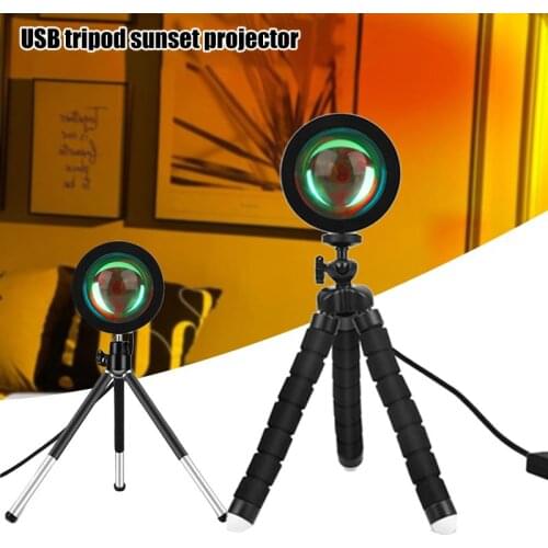 USB Special Sunset Projection Led Light Rainbow Floor Lamp Night Light for Living Room Bedroom Romantic Projector Gift