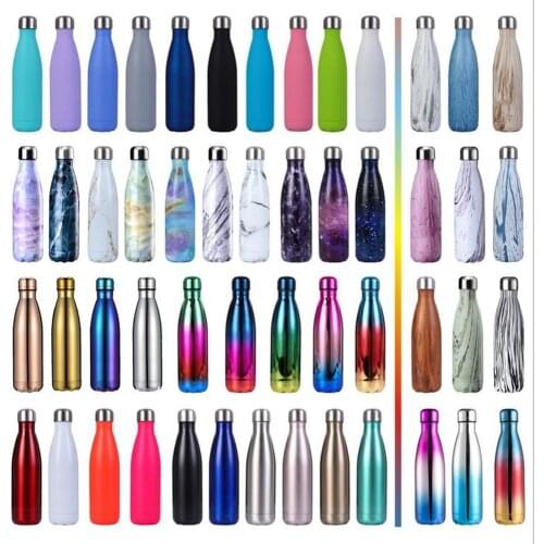 500ML Double-Wall Insulated Vacuum Flask Stainless Steel Water Bottle Cola Water Beer Thermos for Sport Bottle