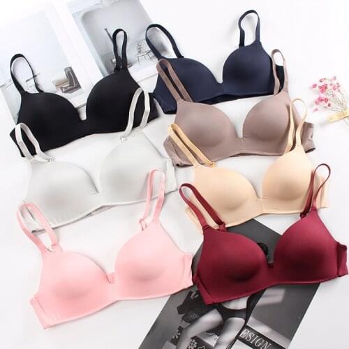 Top Womens Bra 2021 Seamless Sexy Female Underwear Invisible Sport Wireless Push Up Brassiere A B Cup Bh Bralette 2021