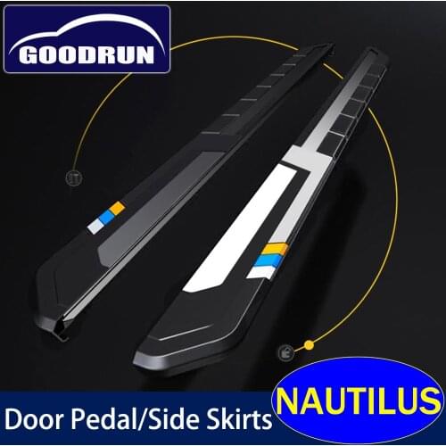 For Lincoln NAUTILUS Universal Car Side Step Bumper Lip Electric Pedal Extensions Body Side Skirt Running Board