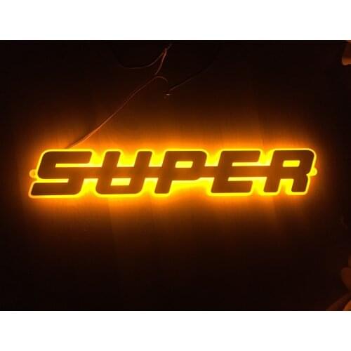 Universal LED Emblem Text ( SUPER ) 24V / YELLOW