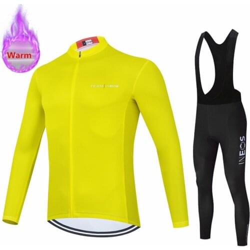 2021 New Pro Ineos Team Cycling Clothing Winter Thermal Fleece Mens Cycling Jerseys MTB Bike Maillot Ropa Ciclismo Sportswear