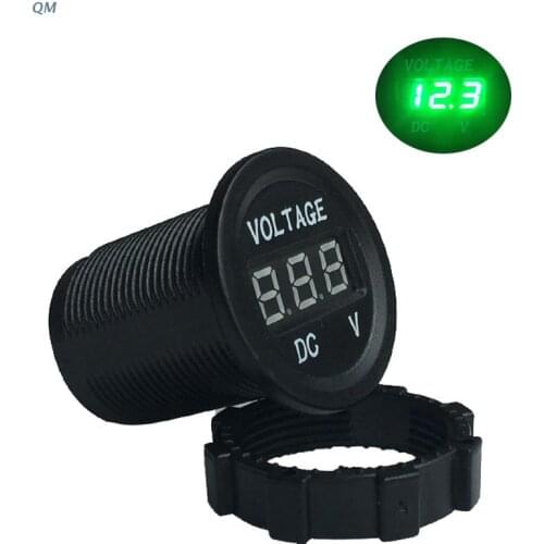 Waterproof Motorcycle Boat Car DC 5V-30V LED Voltmeter Display Voltage Meter 13MF