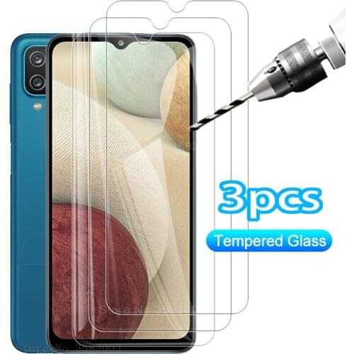 3Pcs Protective Glass For Samsung Galaxy A12 Screen Protector For Samsung A 12 Tempered glass For Samsung A12 6.5'' SM-A125F/DSN