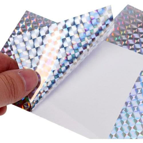 4Pcs Reflective Holographic Scales Film Fishing Lure Tape 3.9" X 2.9"