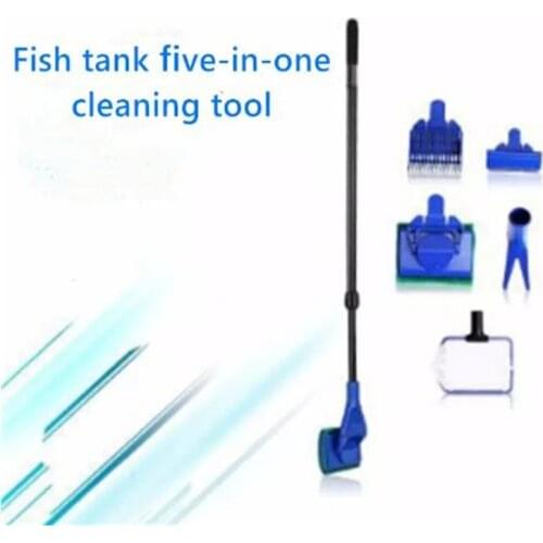 Longer Aquarium Scrubbing Water Supplies Aquarium Scenery Tools Long Handle Scrubbing Brush