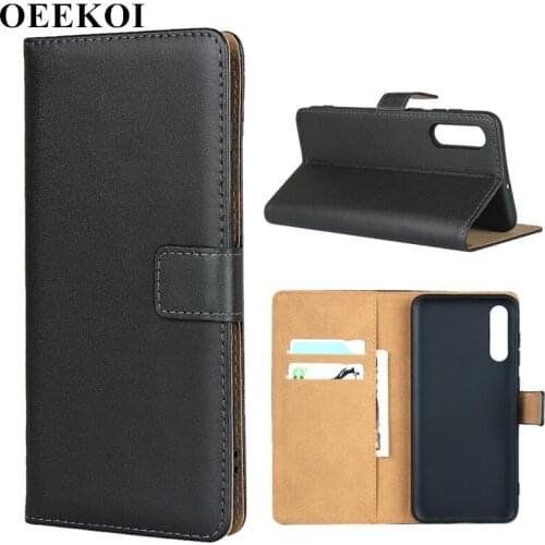 OEEKOI Genuine Leather Wallet Flip Cover Case for Samsung Galaxy A70S with Card Slots Holder